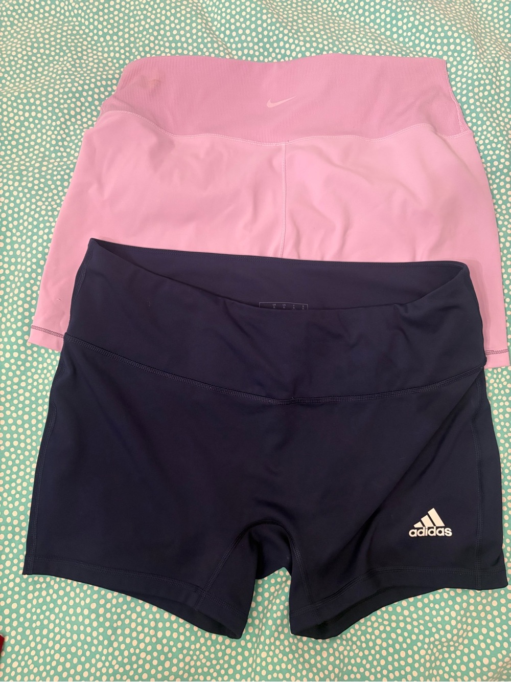 Nike Pink Waistband Shorts + Adidas Navy Athletic Shorts 5 inch  XL adidas NWT